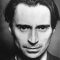 A black and white photo of Robert Carlyle